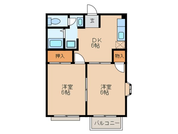 プライム駅東Ａの物件間取画像